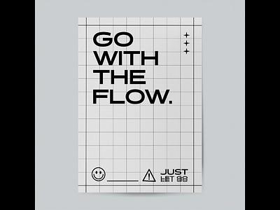 Go With The Flow Motion Poster adobe after effects animation design graphic design grid icon minimal motion graphics poster poster design type typographic typography typography art typography design typography poster uiux vector visual art
