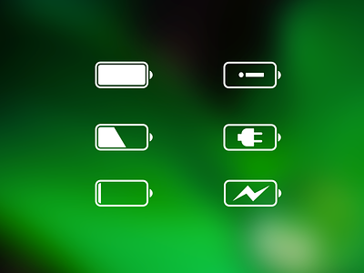Battery Glyphs battery design glyphs icon icons simple ui