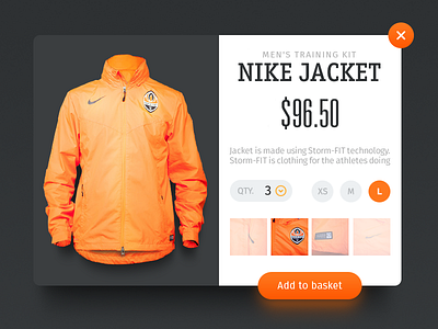 Shop Jacket Ui buy card concept fcsd form orange price shakhtar shop ui ux web