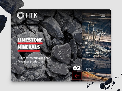 Header for mineral materials developer