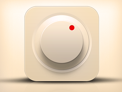 Timer button icon ios knob lights reflections shadows
