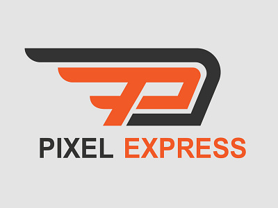 Pixel Express Logo brand branding character clean design design logo flat icon identity illustration illustrator lettering logo logo a day minimal mobile typography ui ux vector