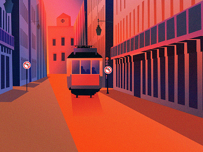 City streetscape 插图 设计