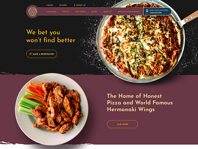 restaurant web design branding design food graphic design. pizza ui ux web design web designer website
