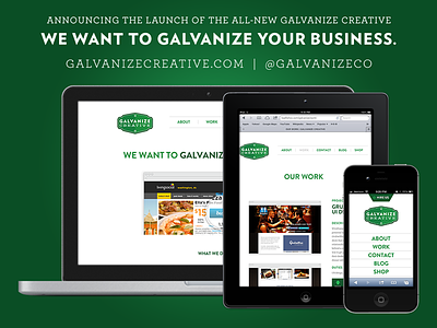 Galvanize Creative Responsive Site Launch galvanize green responsive skeleton