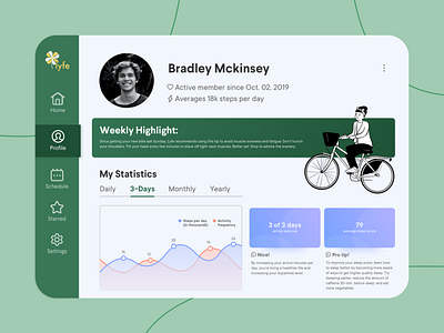 DAILY UI 006: User Profile for Health 💒