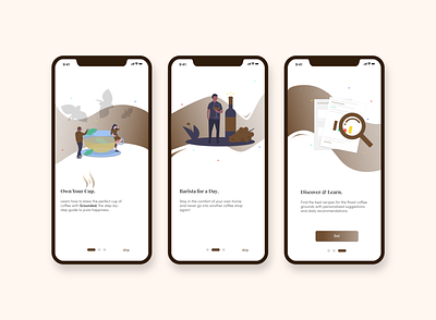 For Coffee Lovers app design mobile mobile app design onboarding screen product design sketch ui ux