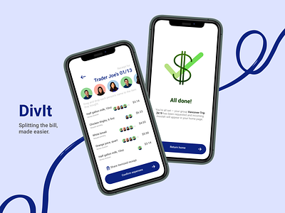 DivIt: Bill Splitting iOS Mobile App 💲 app banking bill design mobile mobile app design product design sketch ui ux