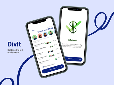DivIt: Bill Splitting iOS Mobile App 💲