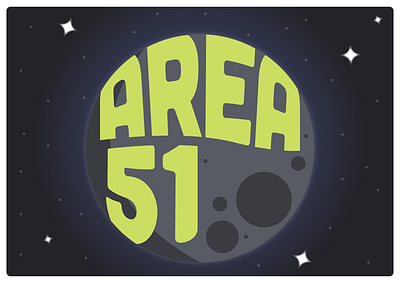 Area 51 area 51 design illustration type vector