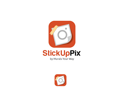 Stickuppix app appicon design esolz esolzlogodesign flat identity iosapp logo logomark simple typography ux vector