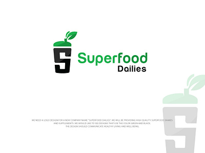 Superfood Dailies 1 branding creative design esolz esolzlogodesign food and drink heathdrink icon identity logo logomark simple typography vector