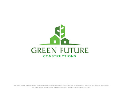 Green Future Constructions 1 branding creative esolz esolzlogodesign icon identity logo logomark simple typography ui ux vector