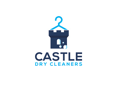 Castle Dry Cleaners Final 01 branding design esolz esolzlogodesign identity illustration logo logomark simple vector