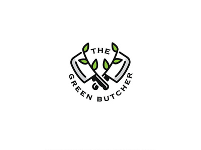 The Green Butcher branding esolz esolzlogodesign iconic illustration kitchen logomark restaurant vector
