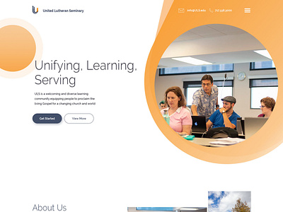 United Lutheran Seminary esolz esolzwebdesign home page illustration learning seminor serving unifying website