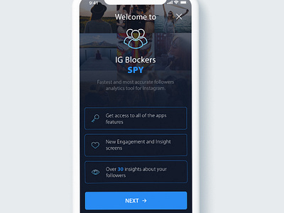 IG Blockers SPY app design esolz iphone app landing page design secrecy spy