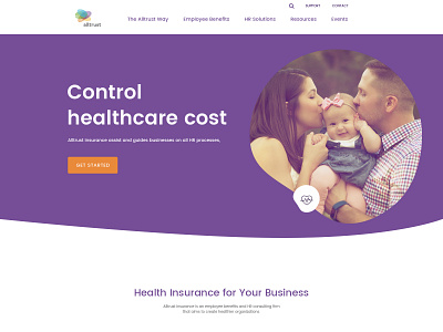 Alltrust Insurance esolz esolzwebdesign healthcare insurance landing page web page website