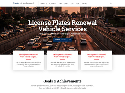 Illinois Sticker Renewal esolz home page license renewal vehicle web page web page design website