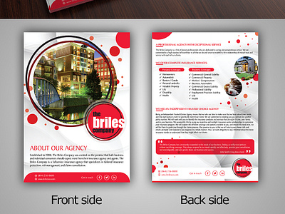 The Briles Company agency bothside flyer esolz flyer graphic design insurance company leaflet