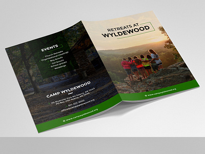 Camp Wyldewood Retreat brochure camp esolz graphics design scouts