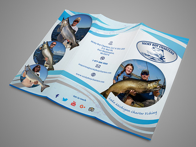 Nicky Boy Charters branding brochure esolz fishing graphic design