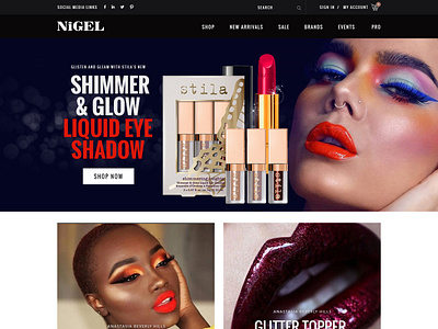 Nigel Beauty beauty cosmetic esolzwebdesign illustration nigel ui web design website