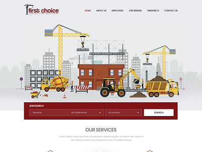 First choice design designs esolzwebdesign first choice illustration labour labour hire typography website design websites