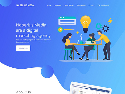 Naberius Media business corporate design design esolzwebdesign illustration naberius media ui web design