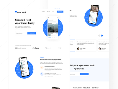 Normaland - Apartement Landing Page UI Kit apartement app branding building building management design home landing landing page landing page ui minimal page property finder property management real estate rent house ui design ui kit ux design web design