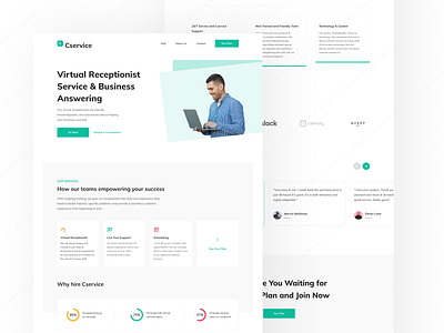 Normaland - Customer Service Landing Page UI Kit app communication crm customer experience customer service customer support design landing landing page landing page ui minimal page saas service ui ui design ui kit ux ux design web design