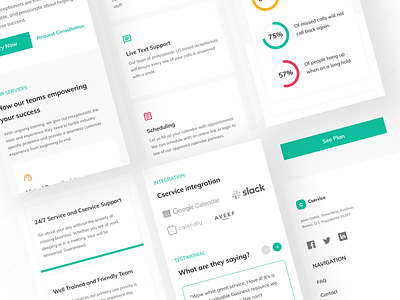 Normaland - Customer Service Landing Page (Tablet) app communication crm customer experience customer service customer support landing landing page landing page ui minimal page saas service tablet ui ui design ui kit ux ux design web design