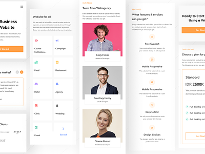Normaland - Webagency Landing Page (Tablet Preview) agency app company profile company website cta button design hero section landing landing page minimal orange page studio profile tablet team profile team website teams ui design ui kit ux design