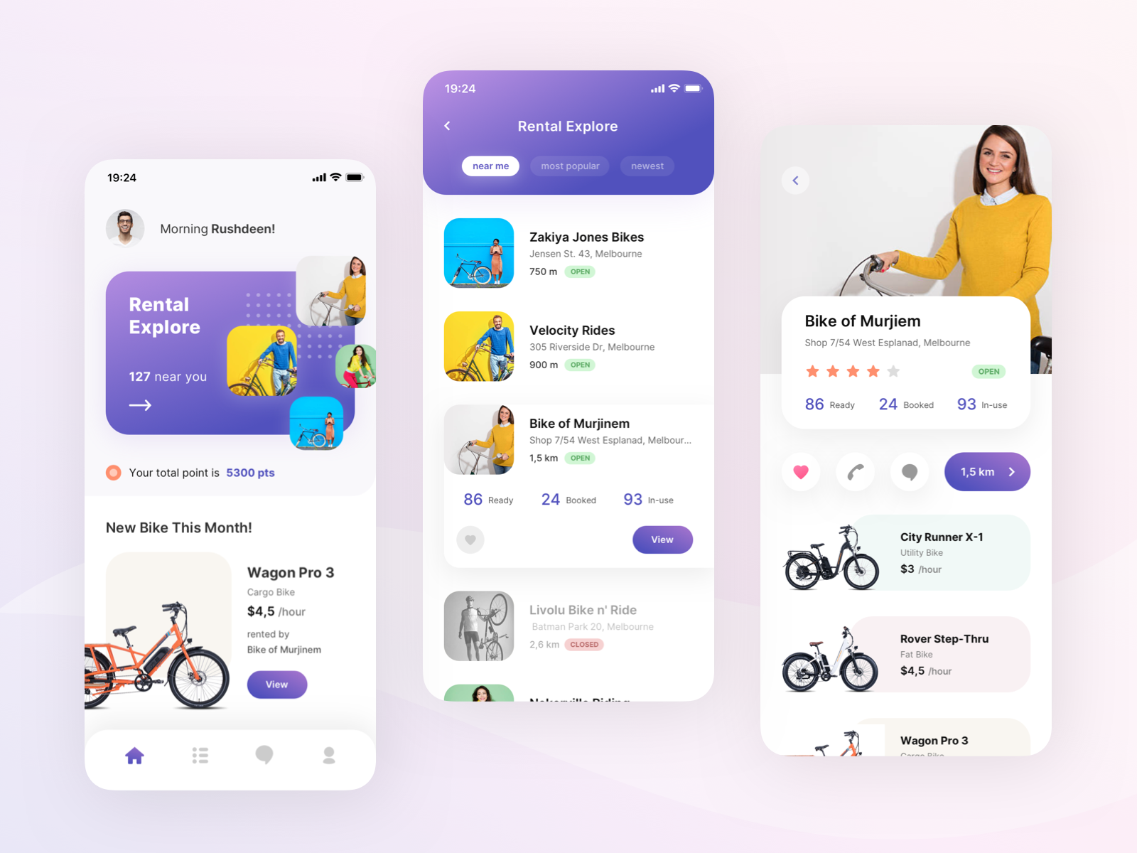 Bicycle Bike Rental Mobile App Exploration By Agensip UI UX Agency On 