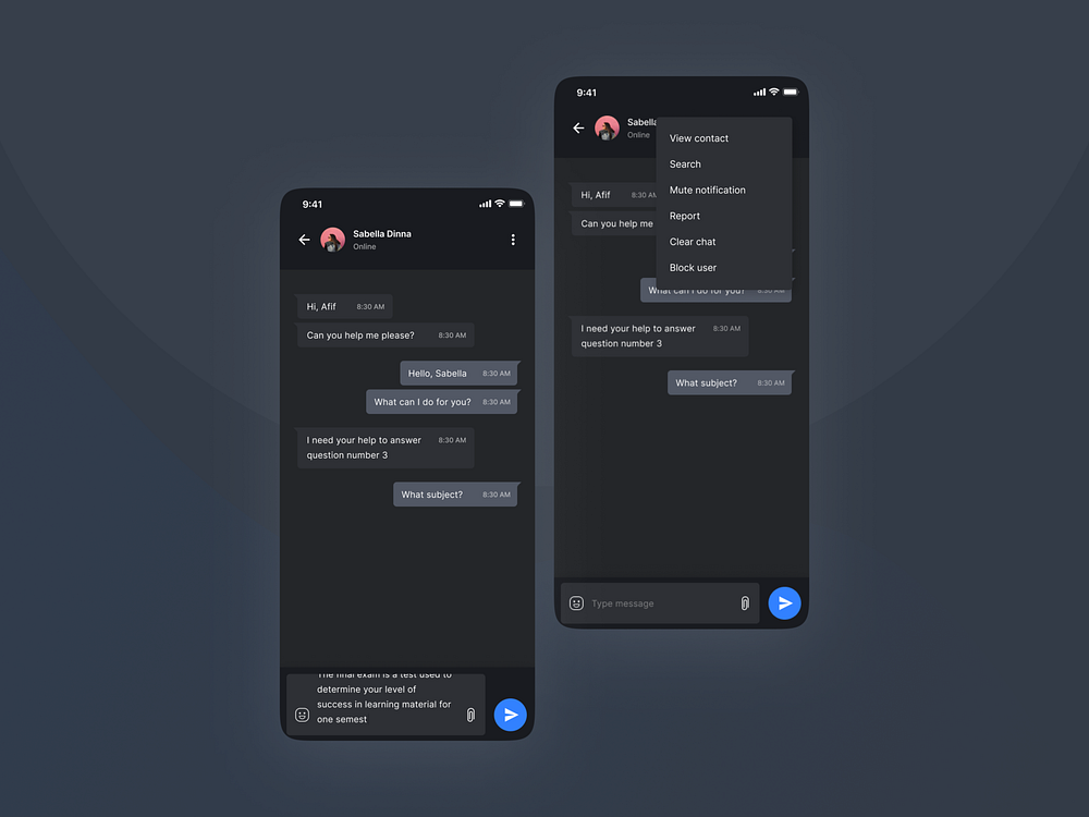 Smartdeck - Chat (Dark Version) by Agensip UI UX Agency on Dribbble