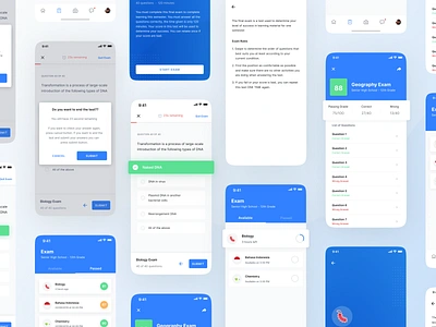 Smartdeck - Exam Collage Version app collase e learning exam minimal mobile mobile app online course online learning pop up responsive school school app simulation test students teacher test ui ui kit ux