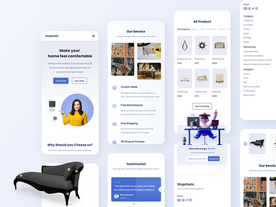 Shopthetic - Furniture Landing Page Mobile