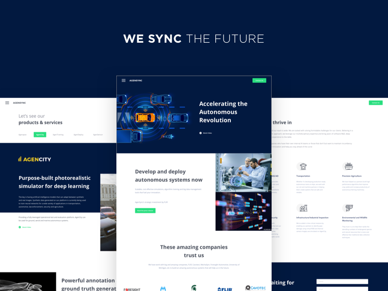 AgenSync - We Sync The Future images button sections app icons dailyui website landing page intelligence artificial ai snapshot
