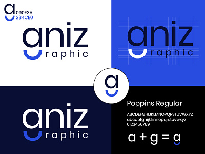 Aniz Graphic - Logo Design app art black blue brand brand design brand identity branding branding and identity branding design illustration logo typography ui ux vector web white