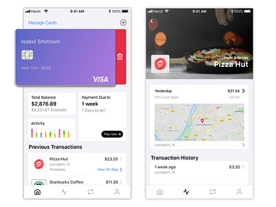 Credit Card App branding dailui design ui