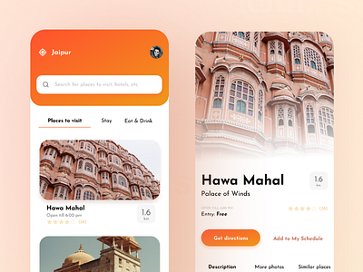 Travel Suggestion App app design mobile tourist travel ui ux