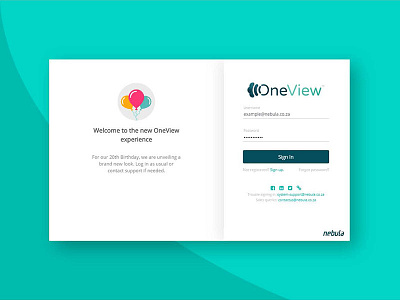 Oneview Login animation app branding design icon illustration mobile ui ux vector web website