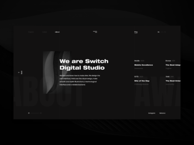 Switch Digital Studio - About Page by Evgeny Smertin on Dribbble