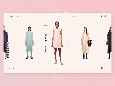 Acne Studios - Catalog and Product card clean clothes dribbble fashion graphic light minimalism motion page photo purpel shop store studio typographic ui ux visual web white