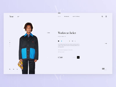 Acne menu acne animation blue clean clothes dark design graphic hamburger hamburger menu minimalism motion shop site store typographic ui ux web white