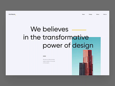Architects — 001 animation architecture black branding clean design graphic grey minimalism motion photo picture scroll ui ux web white