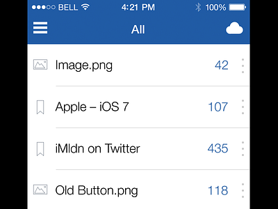Cloudie iOS 7 Interface
