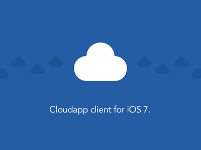 Hello Cloudie. app app store client cloudapp icon design ios ios 7 ui design ux design