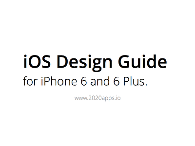 iOS Design Guide for iPhone 6 and 6 Plus 6 6 plus ios design iphone 6 user interface