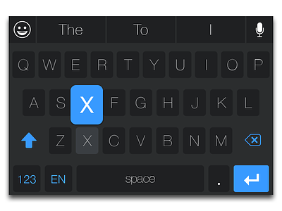 iOS 8 Keyboard - New positioning for Siri and Emojis dark ios 8 ios8 keyboard keyboard design keyboard theme light ui ui design ux ux design